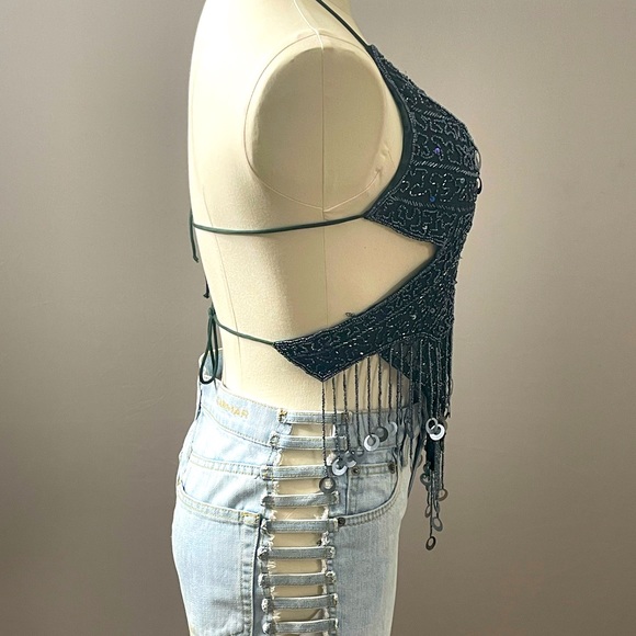 Carmar Distressed Side Cutout Denim Shorts - Picture 2 of 13